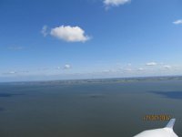 Nordsee 2017 (162)  Im Gegenanflug Flugpplatz Wangerooge mit Blick nach Sden zur Kste